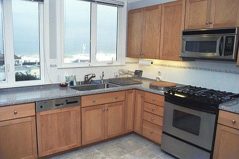 Kitchen with full ocean view