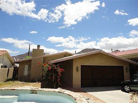 front with pool