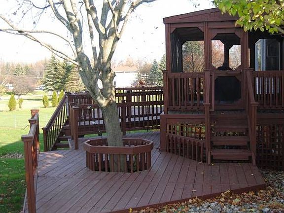 Side view of large deck