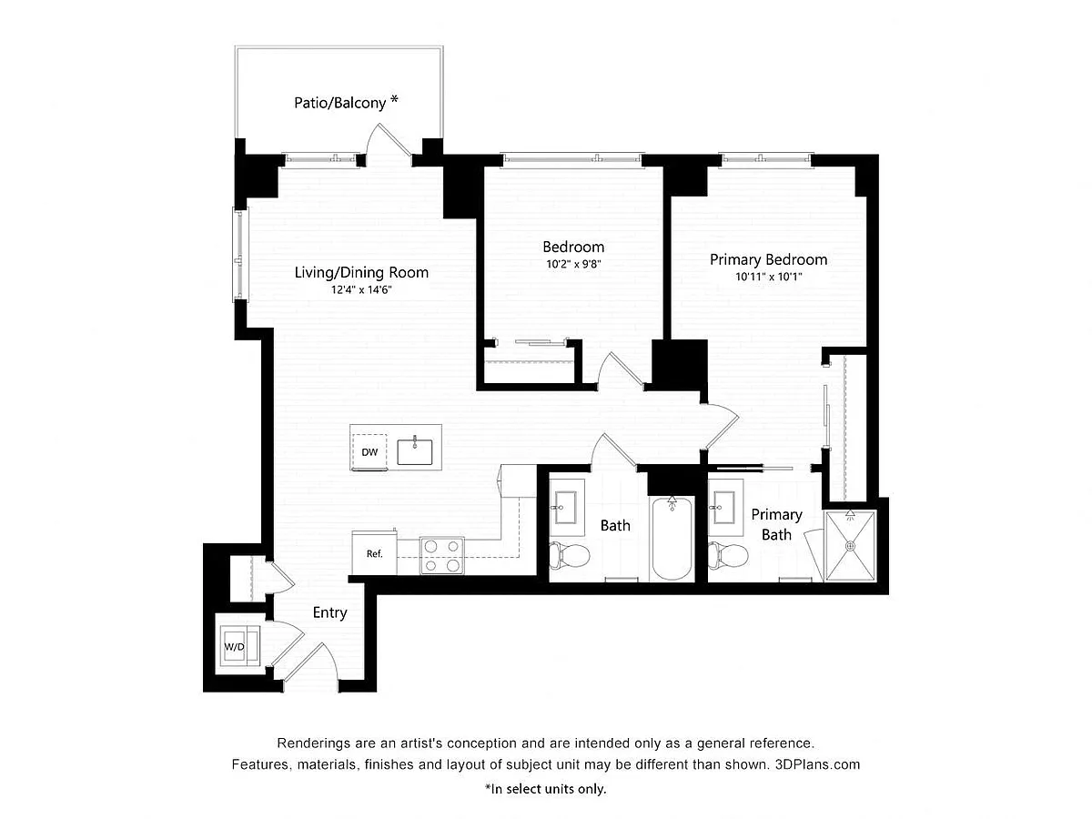 Floor plan C5 -Two Bedroom