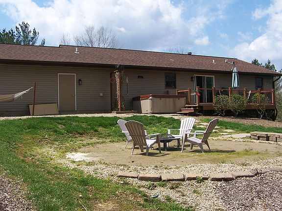 Rear of home with firepit