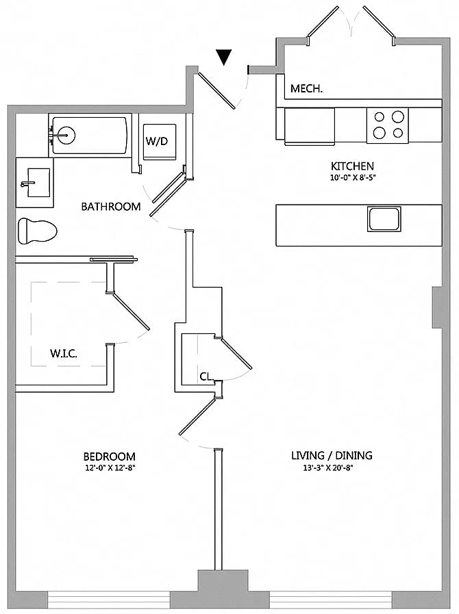Floor plan 1 Bed/1 Bath-05