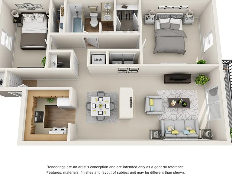 2B - 889 SQ.FT 2B - 889 SQ.FT