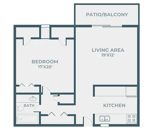 Floor plan 1 Bedroom