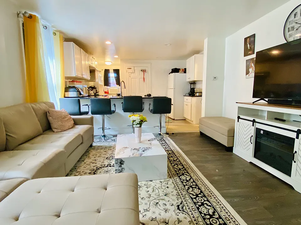 Living room and kitchen
