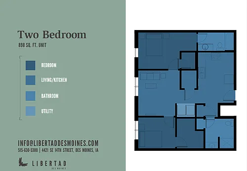 Floor plan Two Bedroom