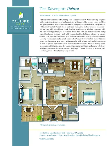 Floor plan Davenport Deluxe