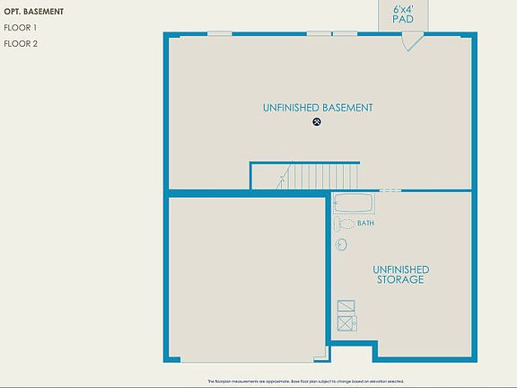 Hampton Floor Plan, Quick Move-In Home, Basement