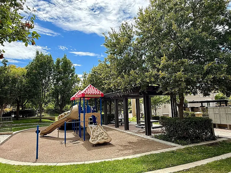 Play area right outside the home
