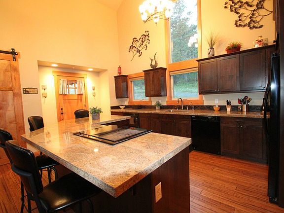 Plenty of counter space and storage in the kitchen.