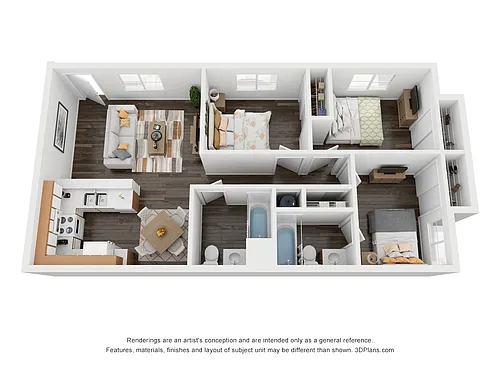 Floor plan 3 bedroom 2 Bath