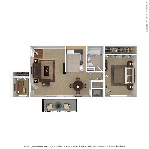 Floor plan 1Bedroom Den 1Bathroom