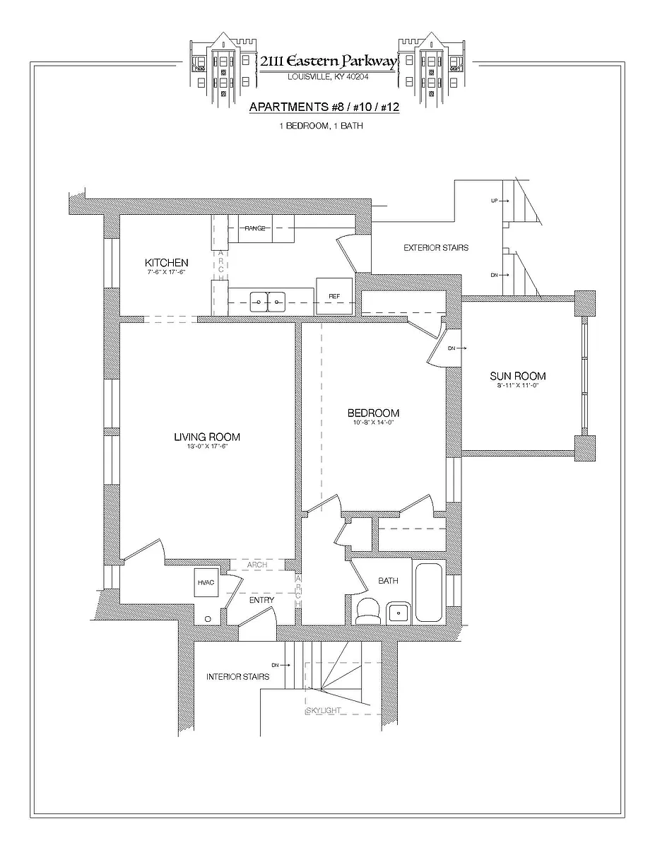 Floor plan 1 Bedroom plus 1 bath