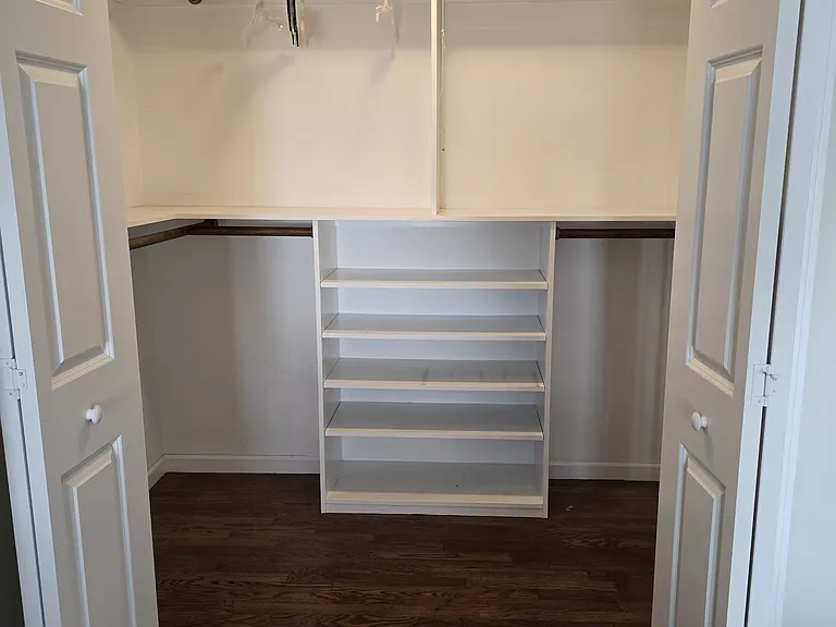 Master bedroom walk in closet