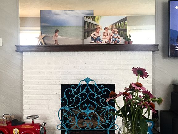 Gas Fireplace brick surround