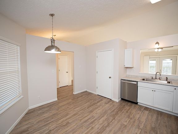 Kitchen with stainless steel appliances