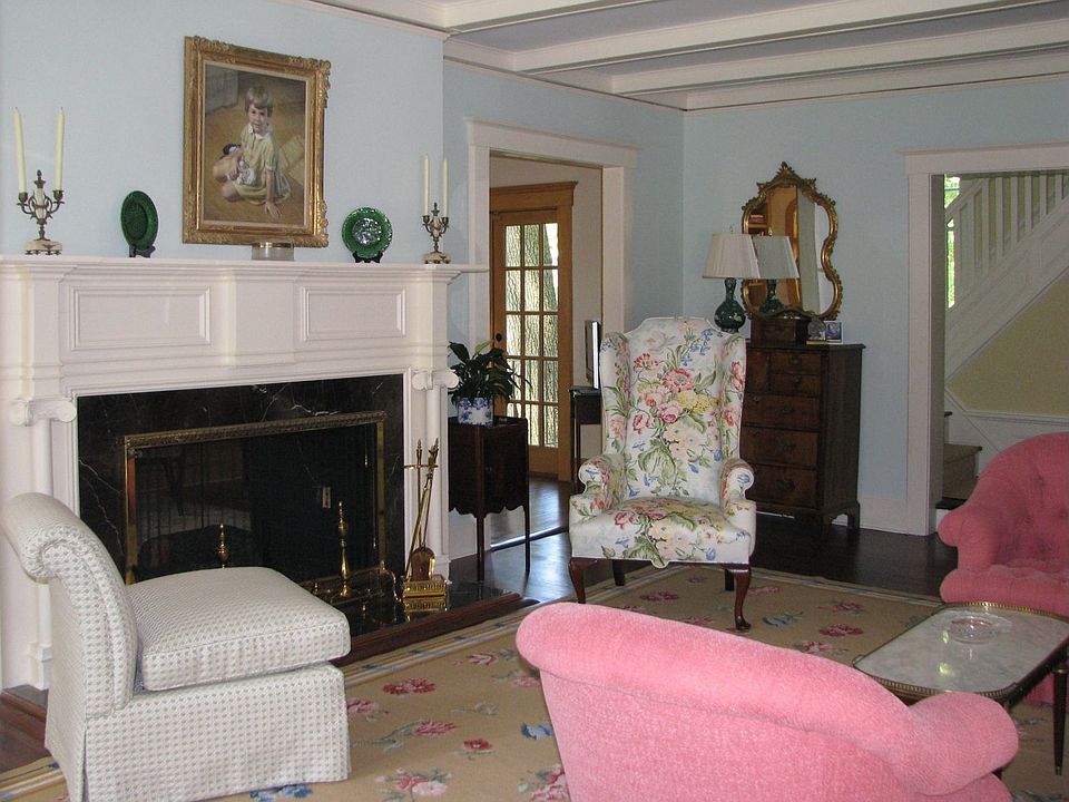 Formal living room with firplace