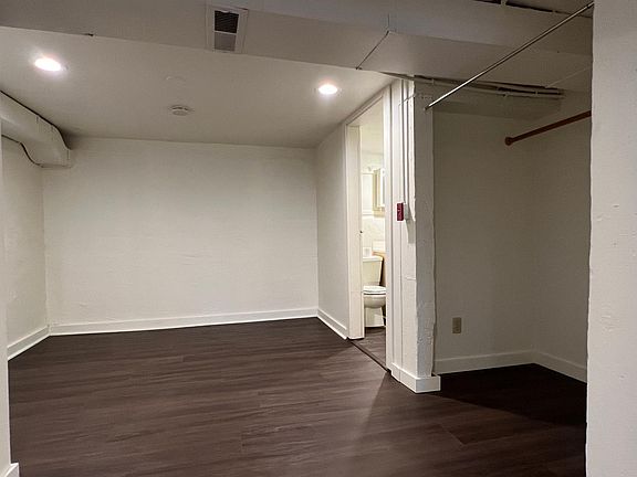 Bedroom area and closet