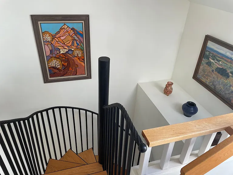 Loft spiral staircase.