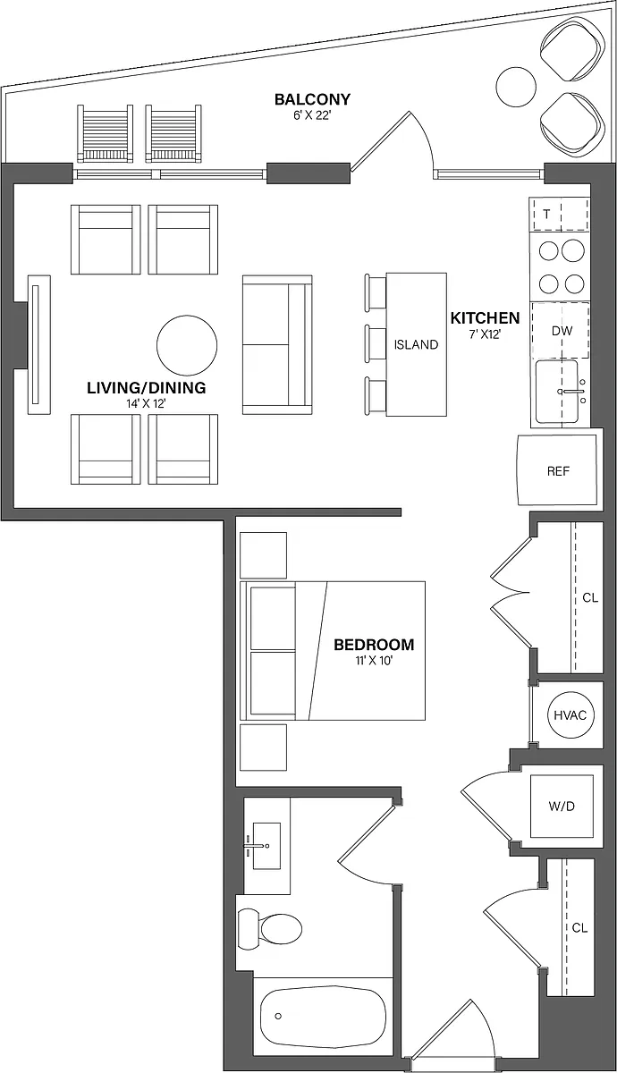 Floor plan Studio-S22