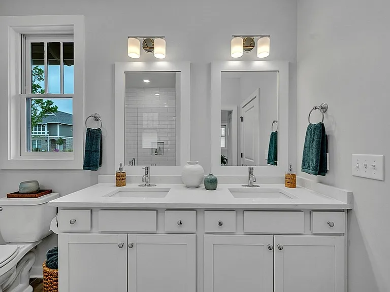 Model Bathroom with Dual Vanity
