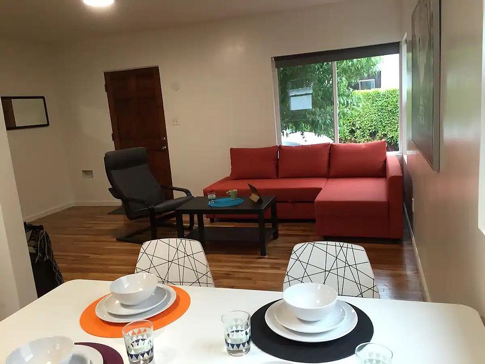 Open living room & dining area