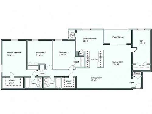 Floor plan Morehouse Deluxe - Den