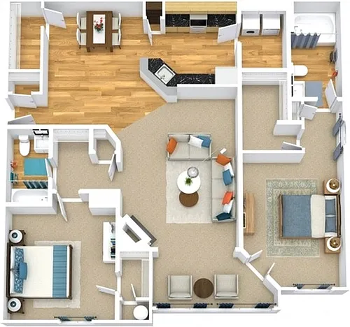 Floor plan B2-Renovated