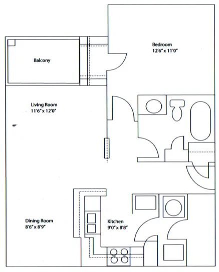 Floor plan 1X1