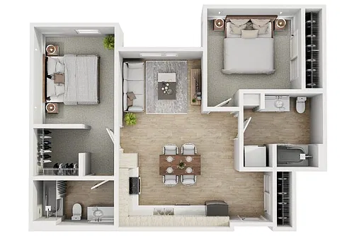 Floor plan 2X2 A