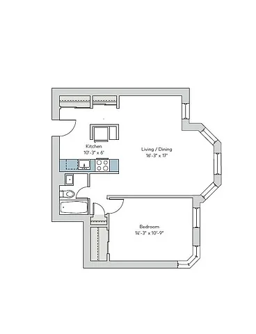 Floor plan mon-1bQ