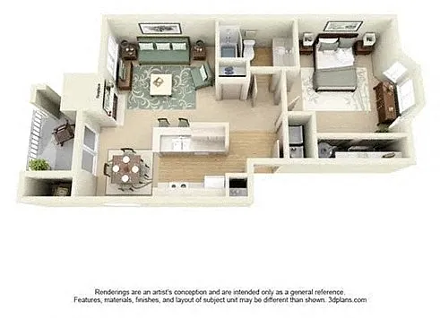 Floor plan 1 X 1