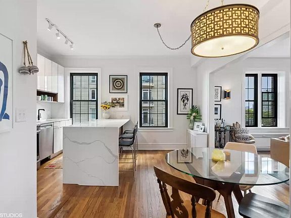 kitchen, eating nook, living room