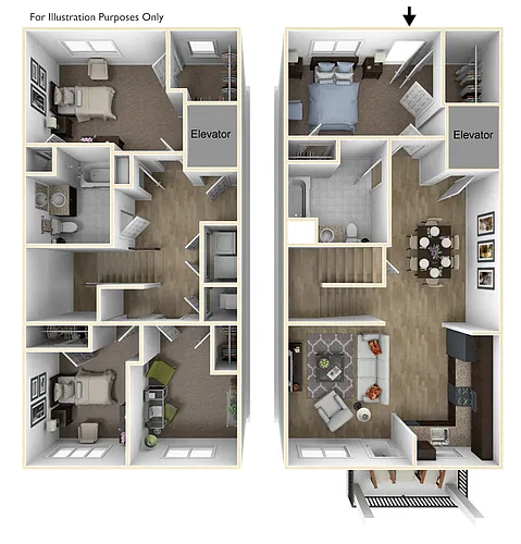 Floor plan 4 BR, 2 BA- Accessible