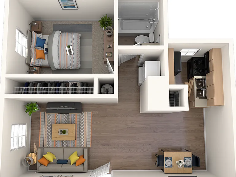 1bed 1bath 1bed 1bath