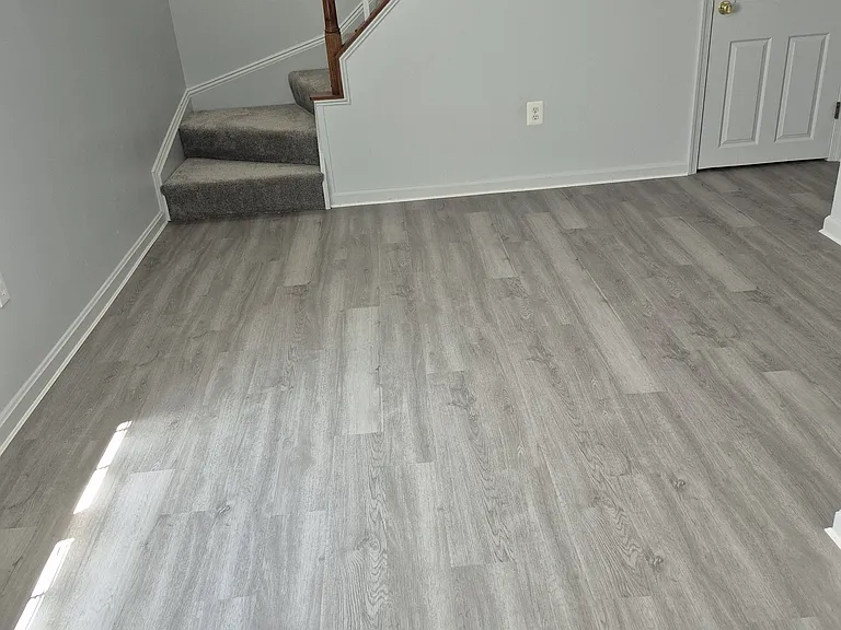 Family Room with new LVT Flooring