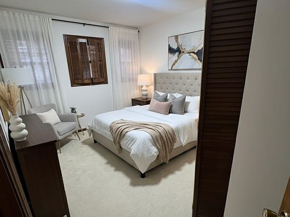 Upstairs bedroom with ample closet space