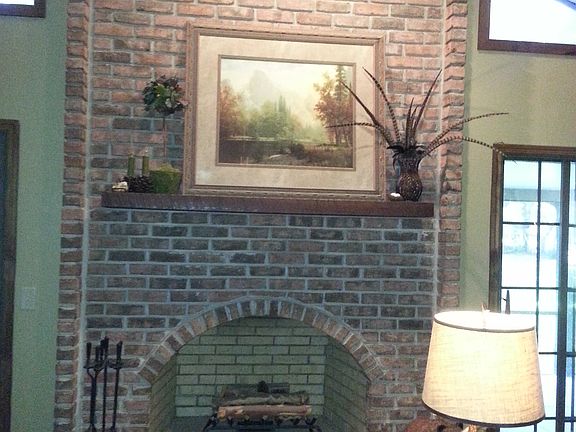 Living room fireplace