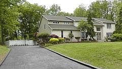 Side View Two Car Driveway recently paved to 3 Car Oversize