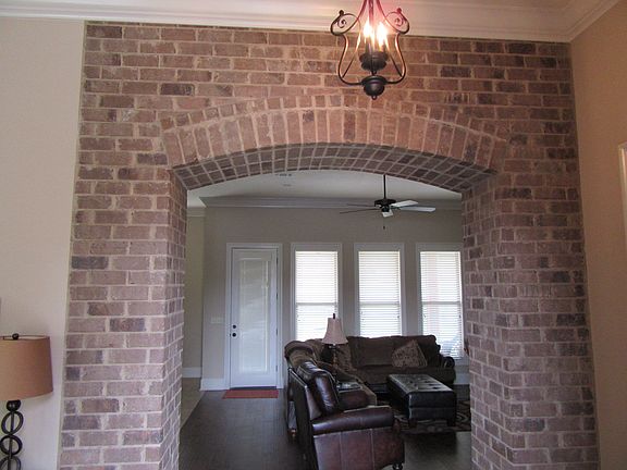 Gorgeous brick arch in foyer
