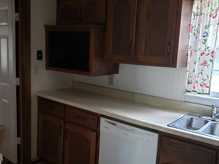 More kitchen cabinets and dishwasher.