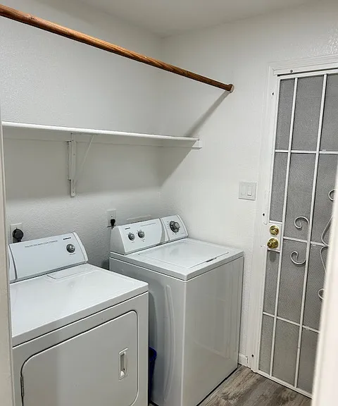 Laundry room, includes washer and electric dryer