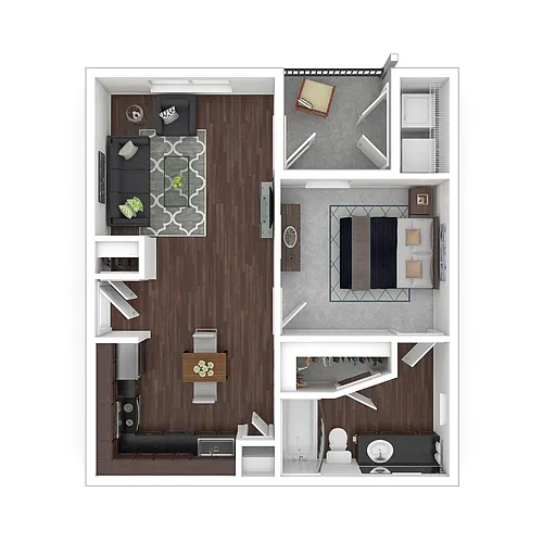 Floor plan A1 587sf 1/1