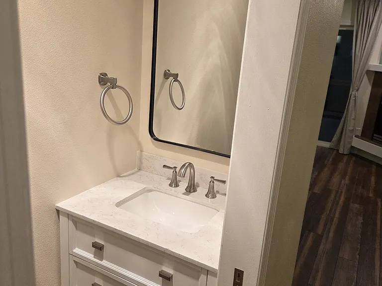 main floor 1/2 bath. new vanity and toilet