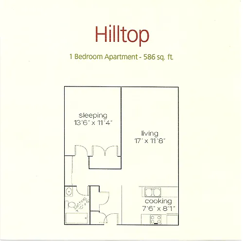 Floor plan I Bedroom Hilltop