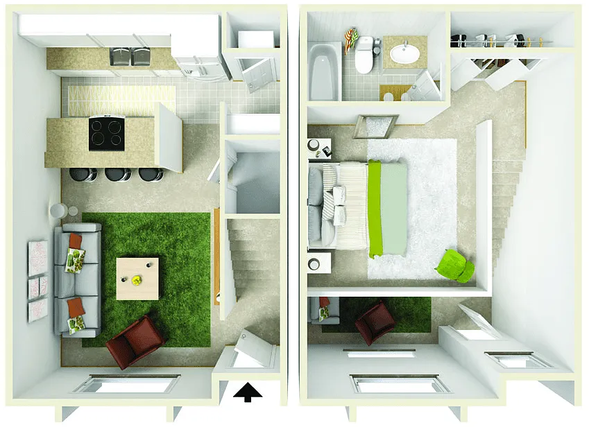 Floor plan Studio Loft