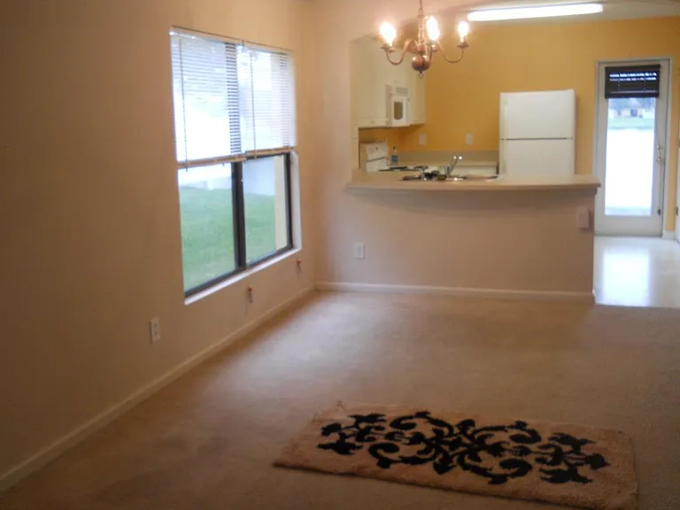 Living room and dining room