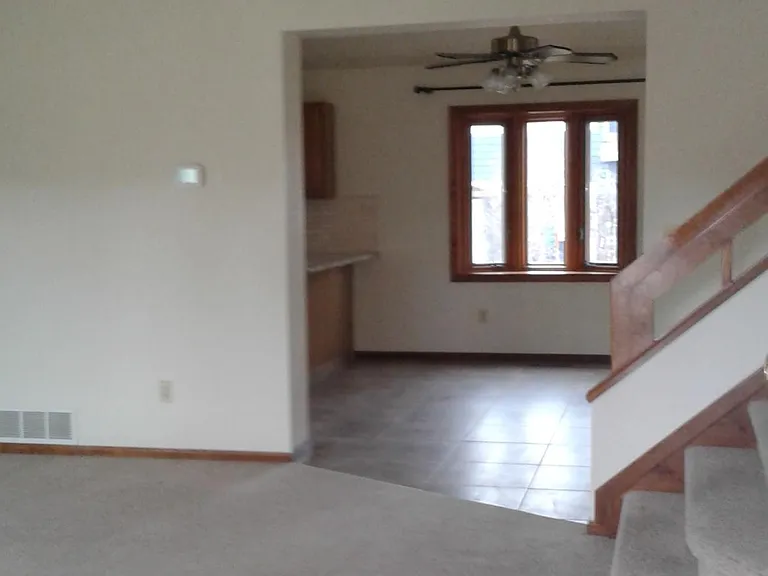 Open concept creates an inviting bright space.