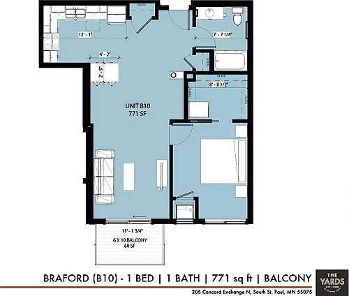 Floor plan The Yards - Braford (B10)