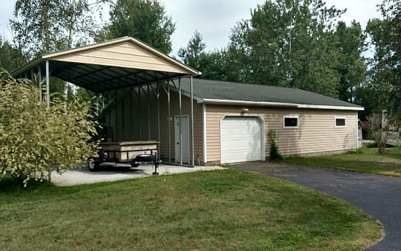 RV cover, cement pad
